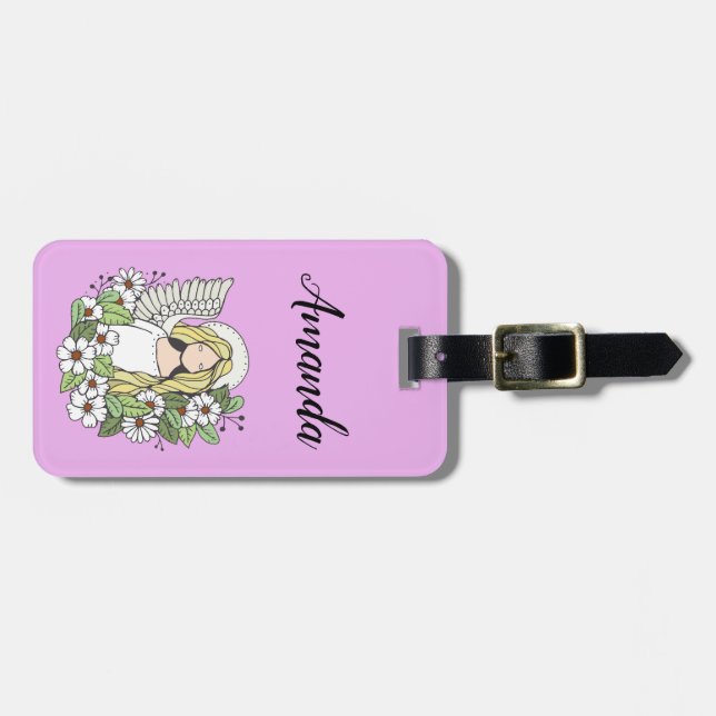 Guardian Angel Luggage Tag Bagagebricka (Horisontell Framsida)