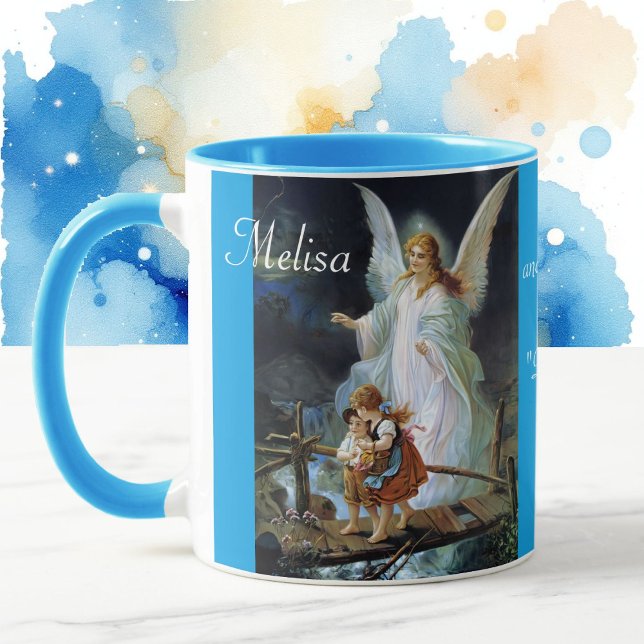 Guardian Angel med Namn Gift Coffee Tea Kopp Mugg (Skapare uppladdad)