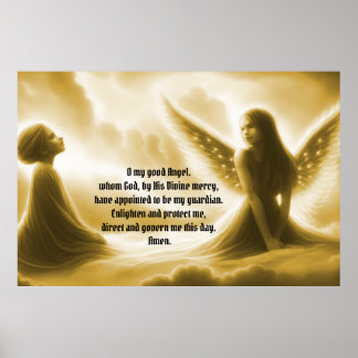 Guardian Angel med Prayer Poster