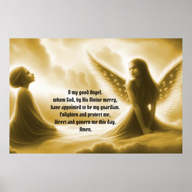 Guardian Angel med Prayer Poster (Framsidan)