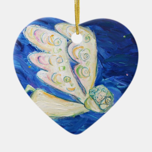 Guardian Angel med Sleeping Infant Gift Ornament (Framsidan)