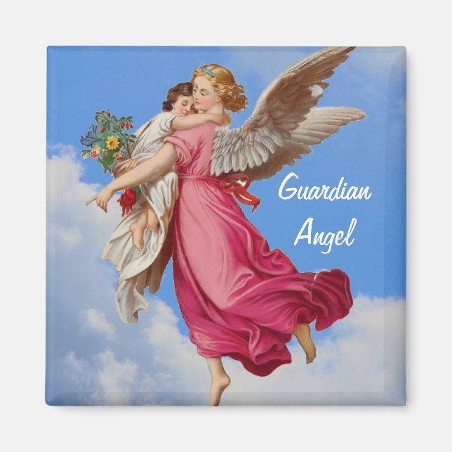 Guardian Angel och Child Inspirational Magnet (Framsidan)