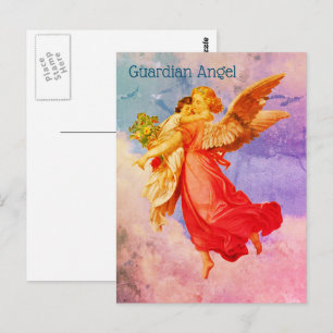Guardian Angel och Child Inspirational Postcard Vykort