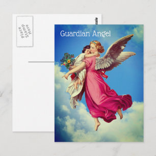 Guardian Angel och Child Inspirational Postcard Vykort