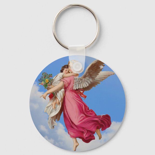 Guardian Angel och Child Keychain Nyckelring (Framsida)