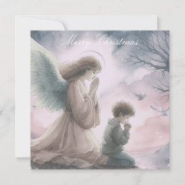 Guardian Angel och Child Praying Together