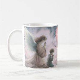 Guardian Angel och Child Praying Together Kaffemugg
