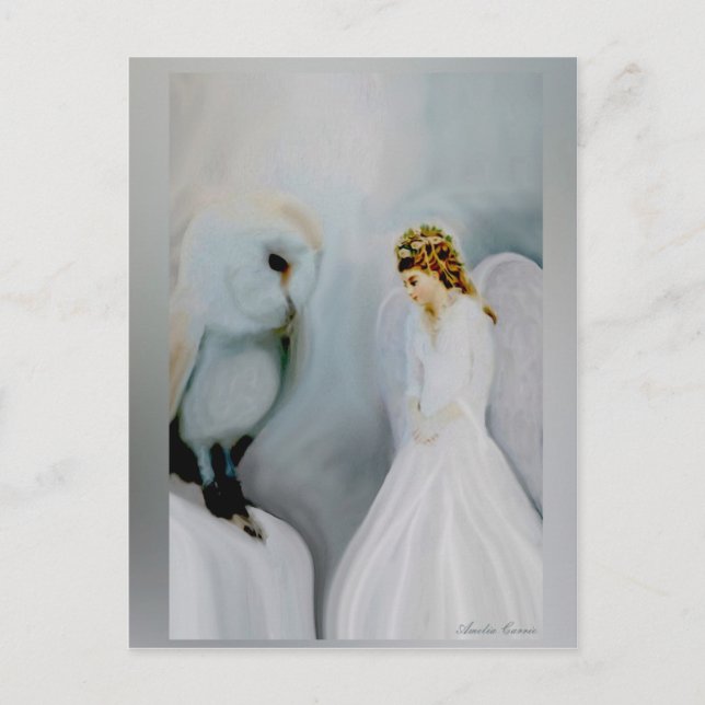 Guardian Angel och Uggla Vykort (Framsida)