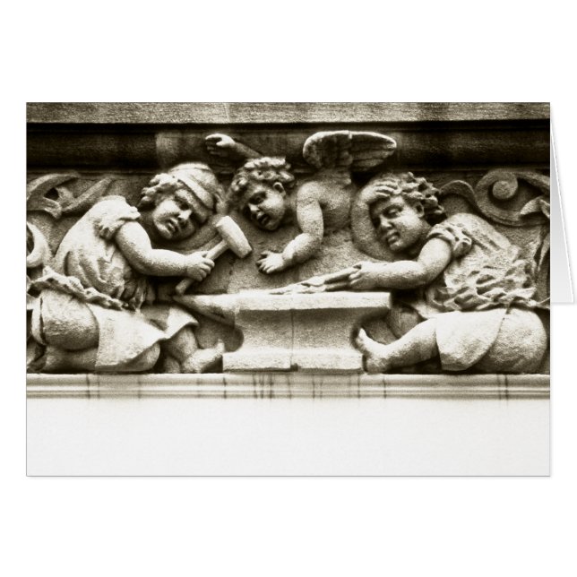 Guardian Angel of Blacksmiths Hälsningskort (Framsidan Horizontal)