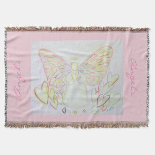 Guardian Angel of Hearts Anpassningsbar Art Throw Mysfilt