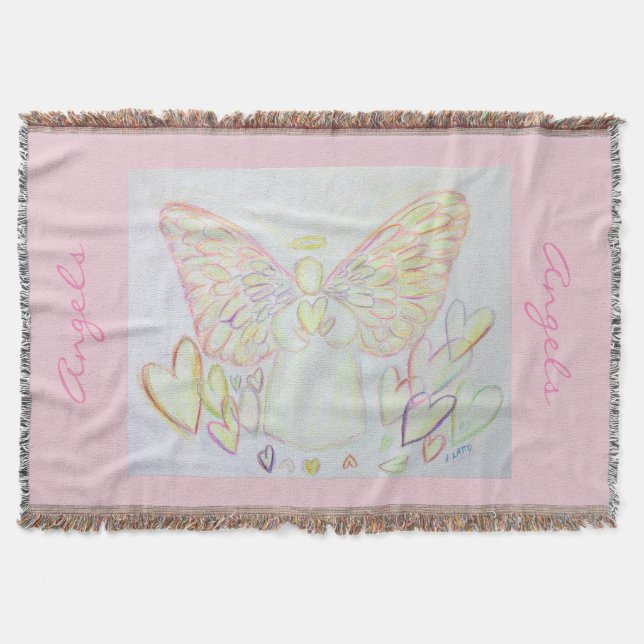 Guardian Angel of Hearts Anpassningsbar Art Throw  Mysfilt (Framsidan)