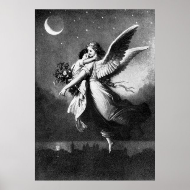 Guardian Angel på natten Poster (Framsidan)