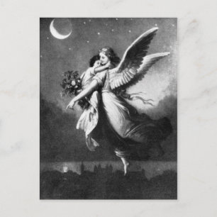 Guardian Angel på natten Vykort