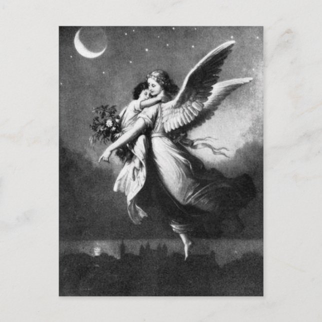Guardian Angel på natten Vykort (Framsida)