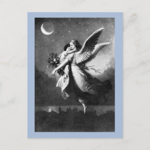 Guardian Angel på natten Vykort