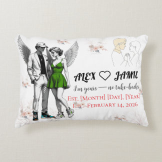 Guardian Angel Pair – Cute Wings Accent Pillow Prydnadskudde