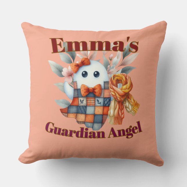 Guardian Angel - Personalize Namn & Message Kids Kudde (Framsida)
