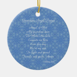 Guardian Angel Prayer Blue Julgransprydnad Keramik