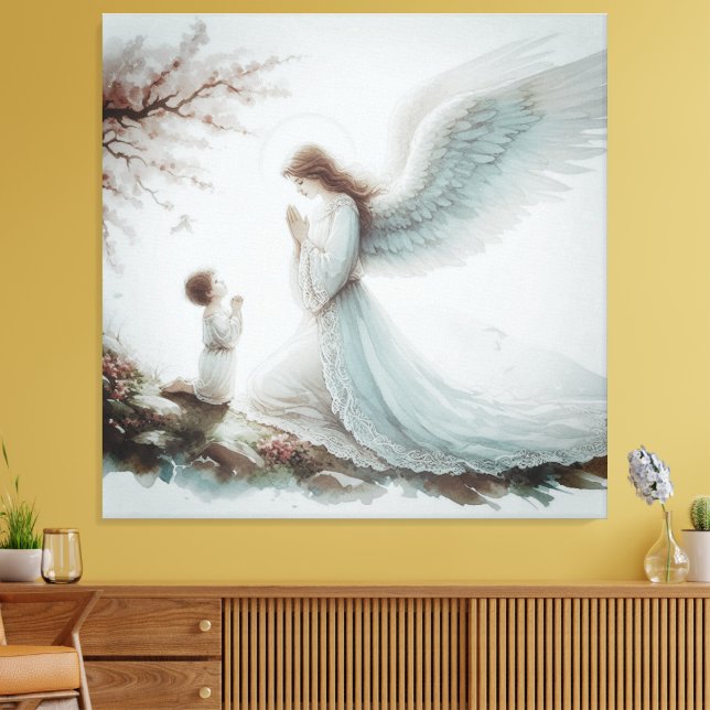 Guardian Angel Prayer Canvastryck (Insitu (Vardagsrum))