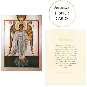 Guardian Angel Prayer Card Orthodox Christian Placeringskort