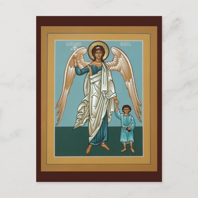 Guardian Angel Prayer Card Vykort (Framsida)