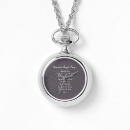 Guardian Angel Prayer Charcol Armbandsur