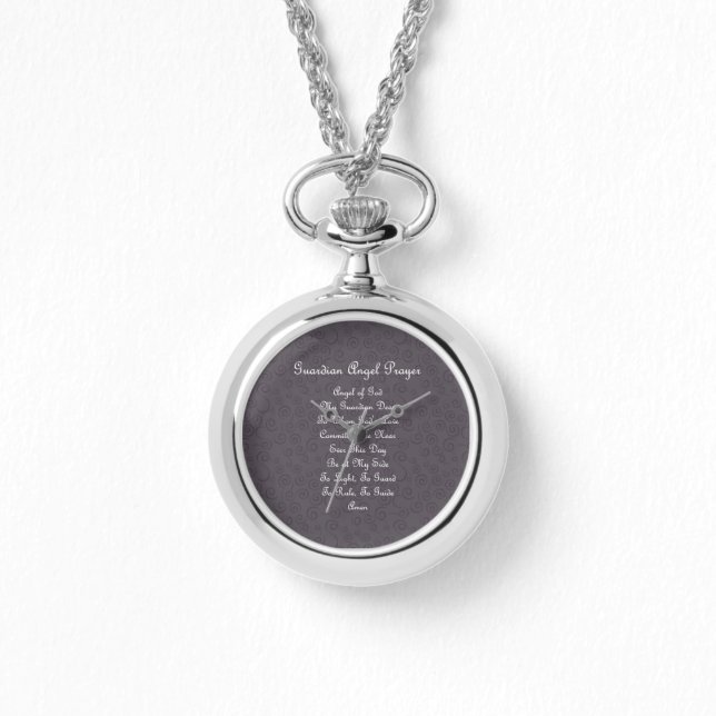 Guardian Angel Prayer Charcol Armbandsur (Framsida)