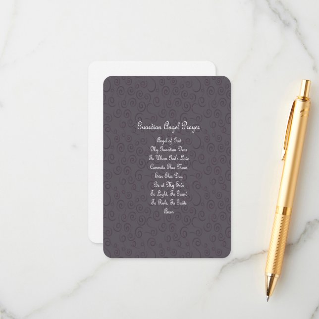 Guardian Angel Prayer Charkol Grått Tilläggskort (Fram/Back In Situ)