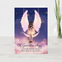 Guardian Angel Prayer för kvinnlig vän Kort