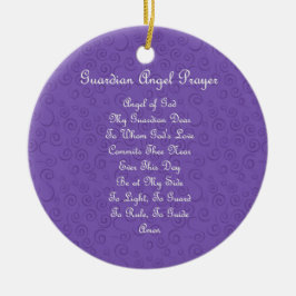 Guardian Angel Prayer Lila Julgransprydnad Keramik