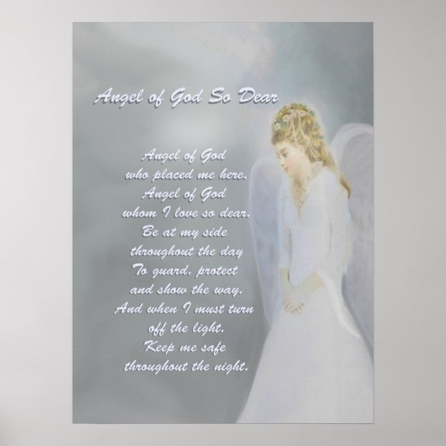 Guardian Angel Prayer Poster (Framsidan)