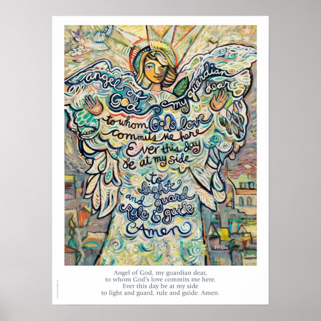 Guardian Angel Prayer Poster (Framsidan)