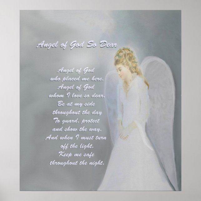 Guardian Angel Prayer Poster (Framsidan)