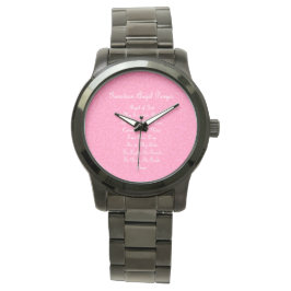 Guardian Angel Prayer Rosa Armbandsur