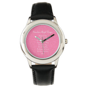 Guardian Angel Prayer Rosa Armbandsur