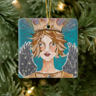 Guardian Angel Princess Paloma jul Ornamet Julgransprydnad Keramik