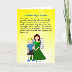 Guardian Angel Promise Greeting Card V2 Tack Kort