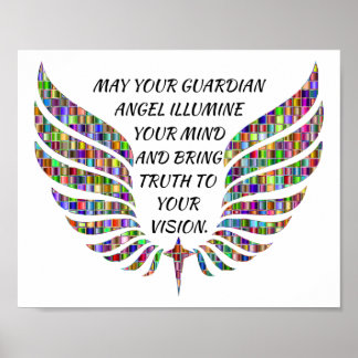 Guardian Angel Quote/Angel Vingar Poster