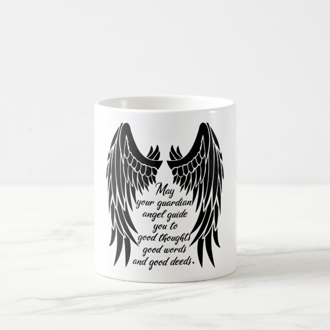 Guardian Angel Quote/Angel Vinge Kaffemugg (Center)