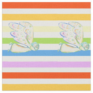Guardian Angel Rainbow Rand Fabric Art Material Tyg
