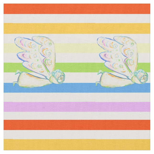 Guardian Angel Rainbow Rand Fabric Art Material Tyg (Närbild)
