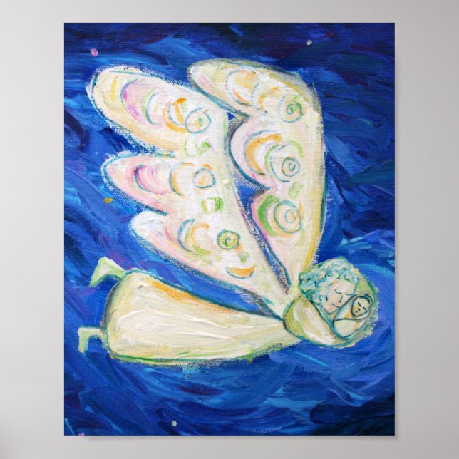 Guardian Angel Sleeping Baby Poster konstutskrifte (Framsidan)