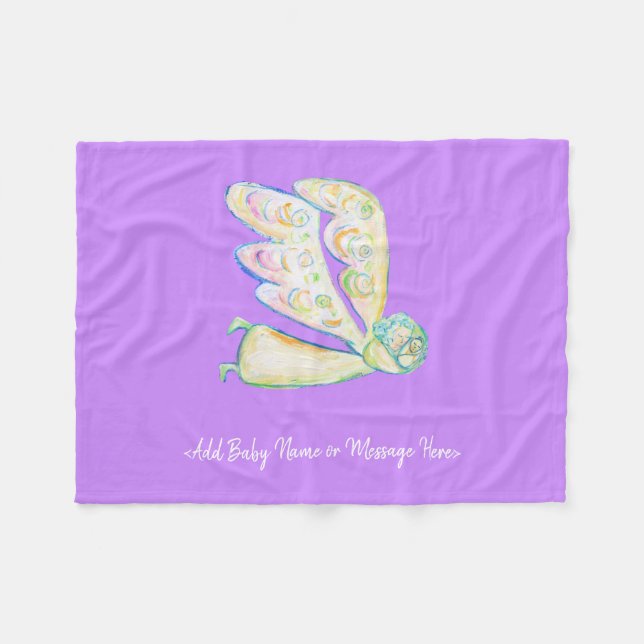 Guardian Angel Soft Ull Anpassningsbar Baby Blanke Fleecefilt (Framsidan (Horisontell))