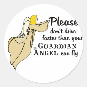 Guardian Angel Stickers Runt Klistermärke