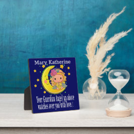 Guardian Angel Tabletop Plaque med Easel