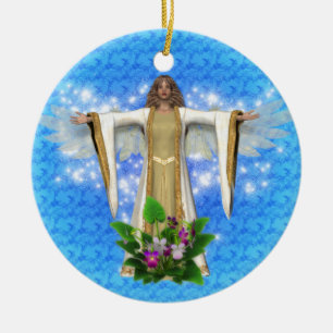 Guardian Angel vaktar blått ornament