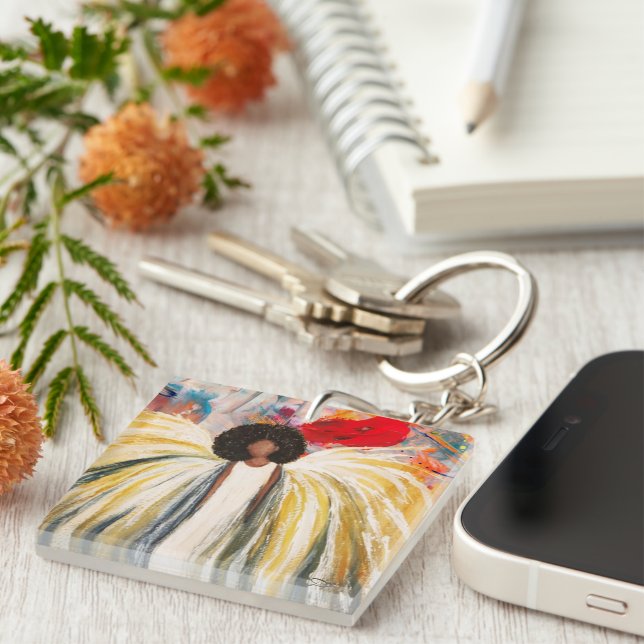 Guardian Änglar Dubbla-sided Acrylic Keychain (Högra Framsidan)