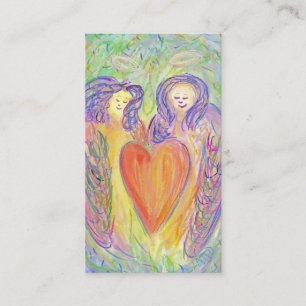 Guardian Änglar Kärlek Heart Art Affärskort Visitkort