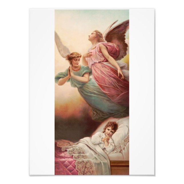 Guardian änglar med barn fototryck (Framsidan)