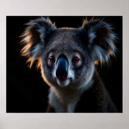 Guardian Calm Koala – Cinematic Night Wildlife Por Poster